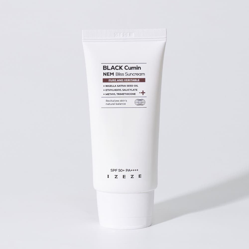 Crema cu factor de protectie SPF 50+ cu ulei de Chimen Negru, Niacinamide si unt de Shea, Black Cumin NEM, IZEZE, 50 ml