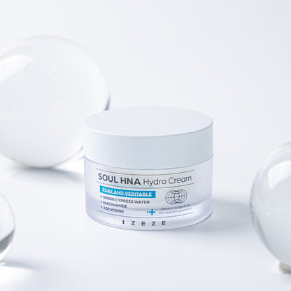 Crema regeneranta si hidratanta cu 8 straturi de Acid Hialuronic si Apa de Chiparos, Soul HNA Hydro, IZEZE, 50 ml