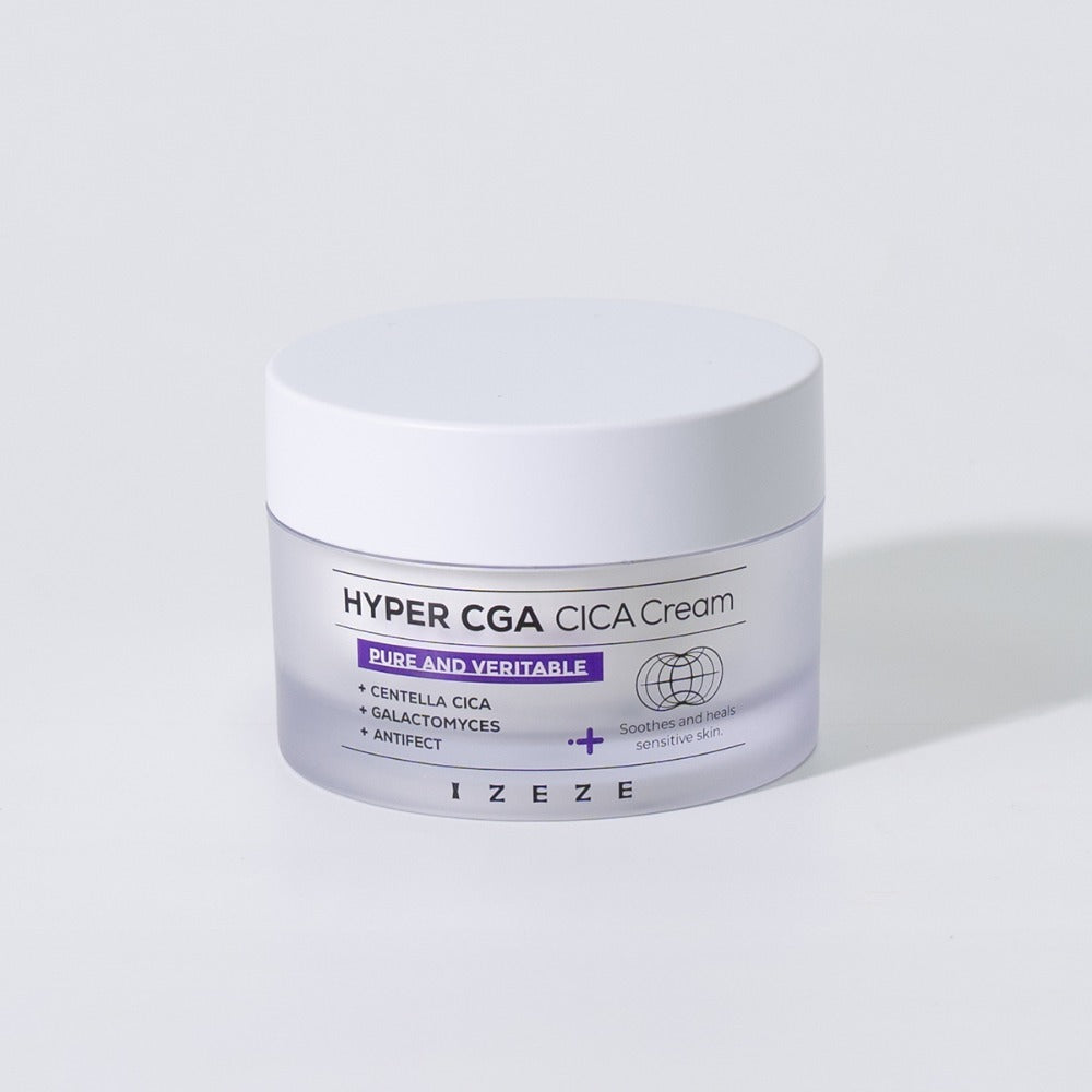 Crema calmanta si regeneranta cu Centella Asiatica, Mucina de Melc si ingredientul brevetat Antifect, Hyper CGA Cica, IZEZE, 50 ml
