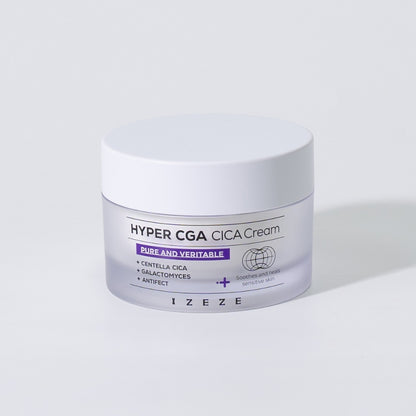 Crema calmanta si regeneranta cu Centella Asiatica, Mucina de Melc si ingredientul brevetat Antifect, Hyper CGA Cica, IZEZE, 50 ml
