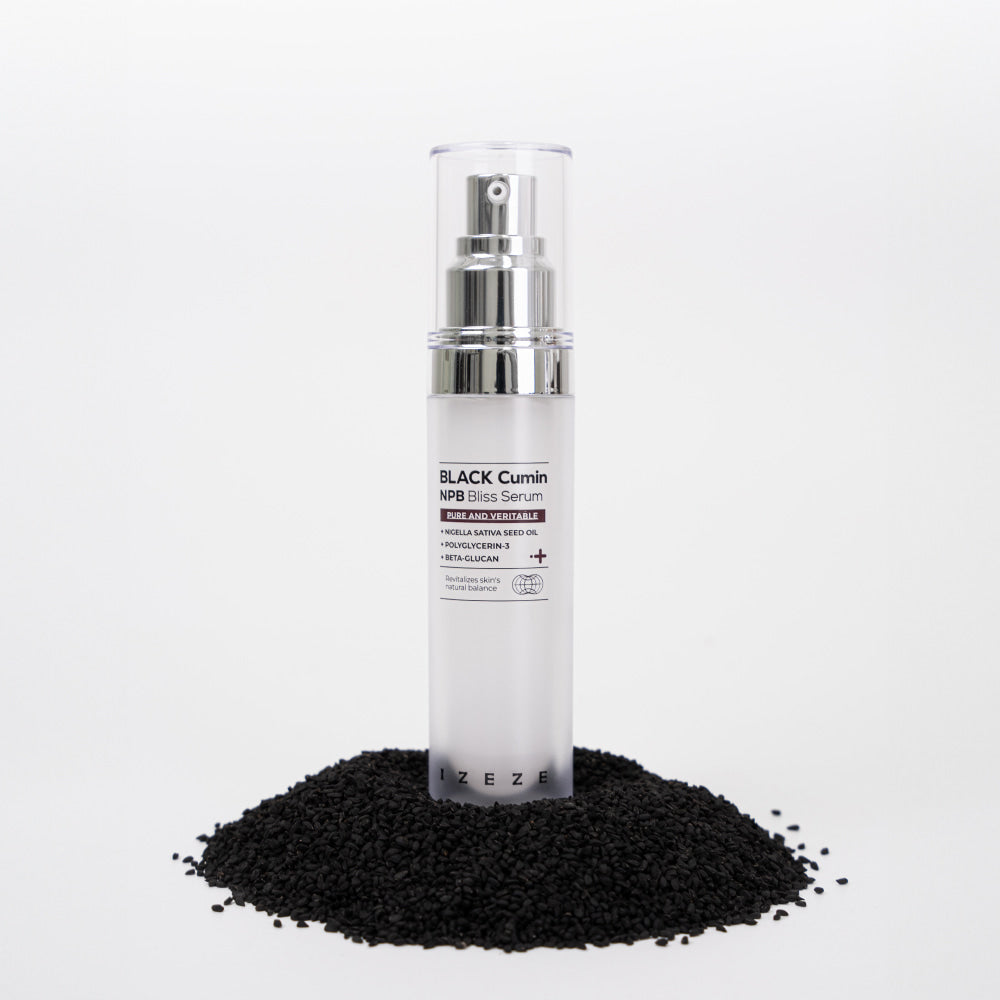 Ser revitalizant pentru ingrijirea pielii cu ulei de Chimen Negru, Niacinamide si Centella Asiatica, Black Cumin NPB, IZEZE, 30 ml