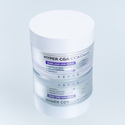 Crema calmanta si regeneranta cu Centella Asiatica, Mucina de Melc si ingredientul brevetat Antifect, Hyper CGA Cica, IZEZE, 50 ml